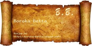 Boroka Betta névjegykártya